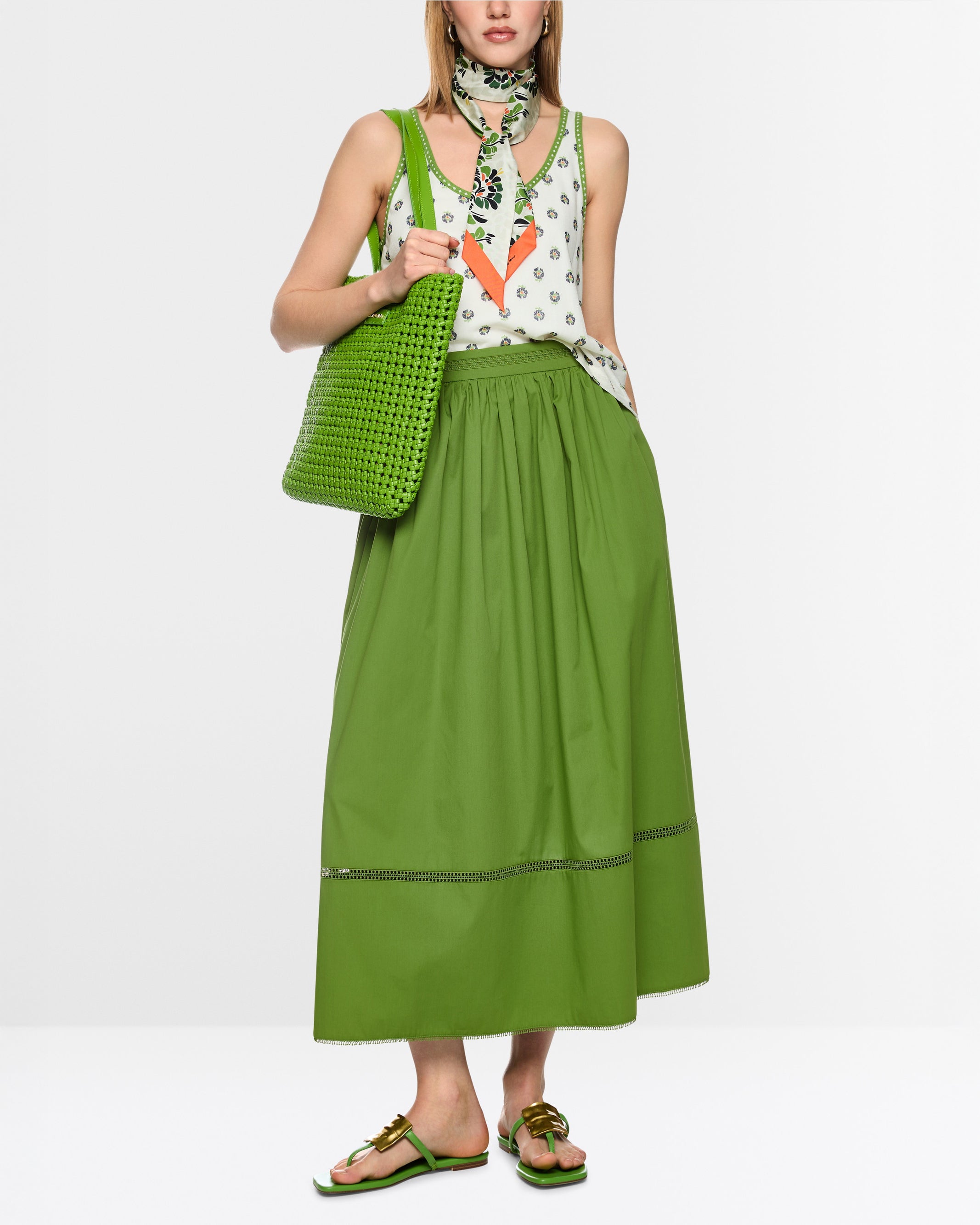 Cotton Skirt - Green