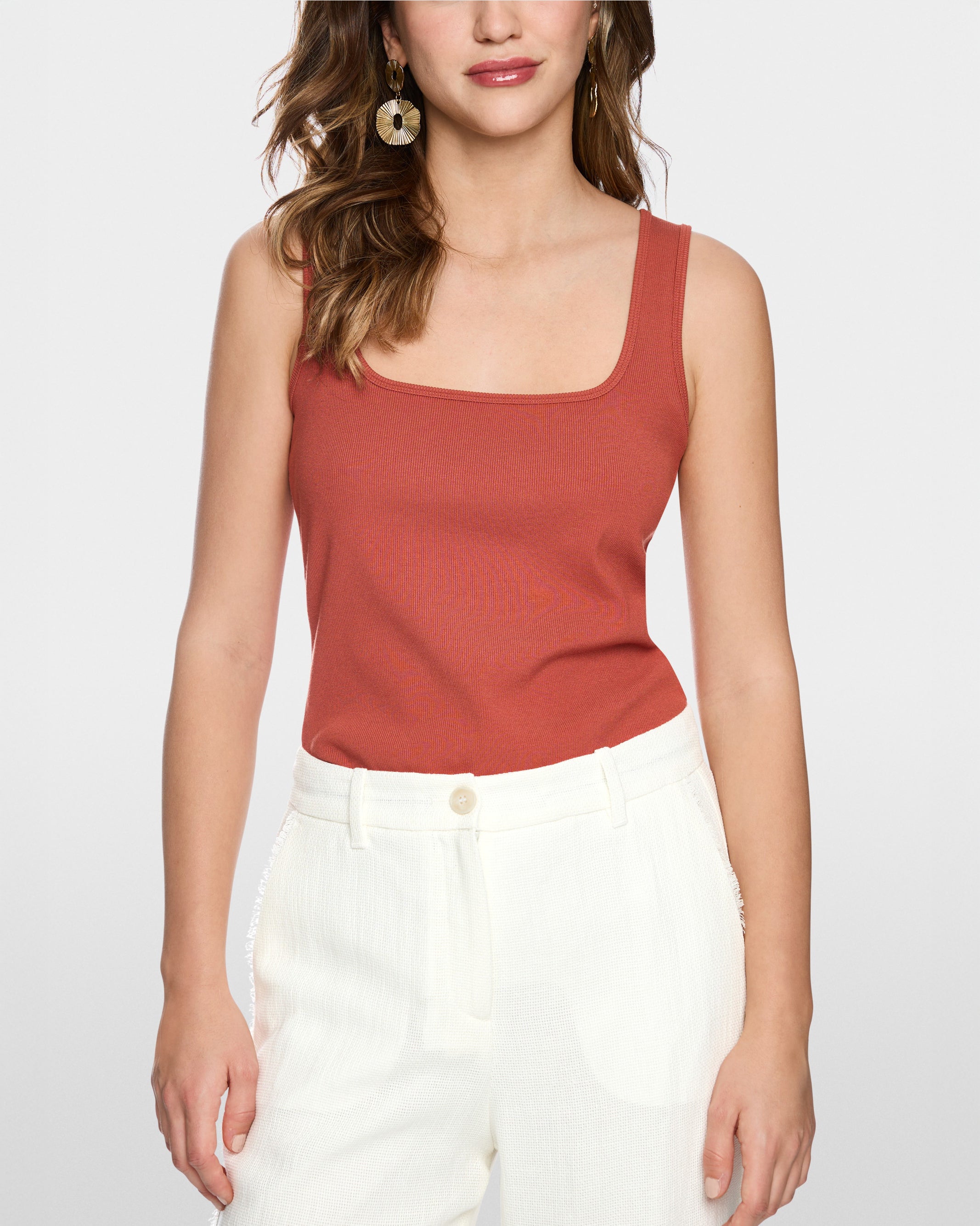 Cotton Tank Top - Rust