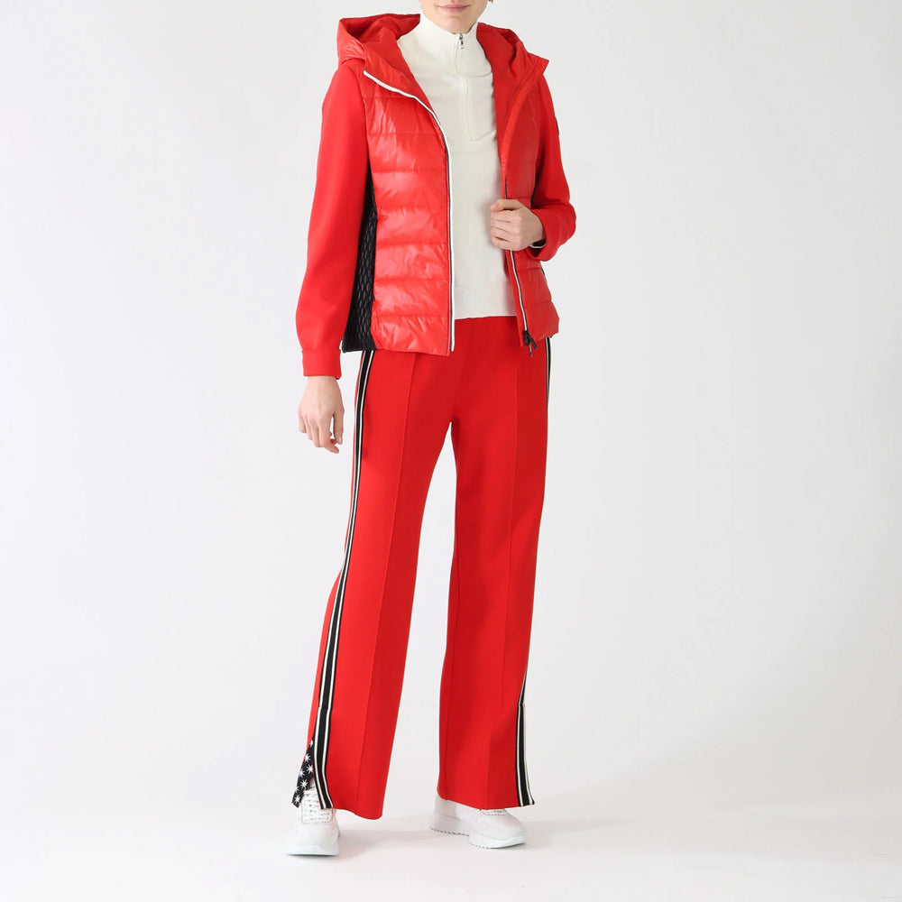 Hybrid Puffa Sports Jacket - Cranberry