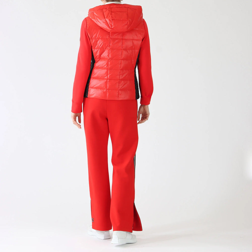 Hybrid Puffa Sports Jacket - Cranberry