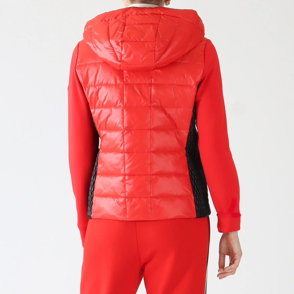 Hybrid Puffa Sports Jacket - Cranberry