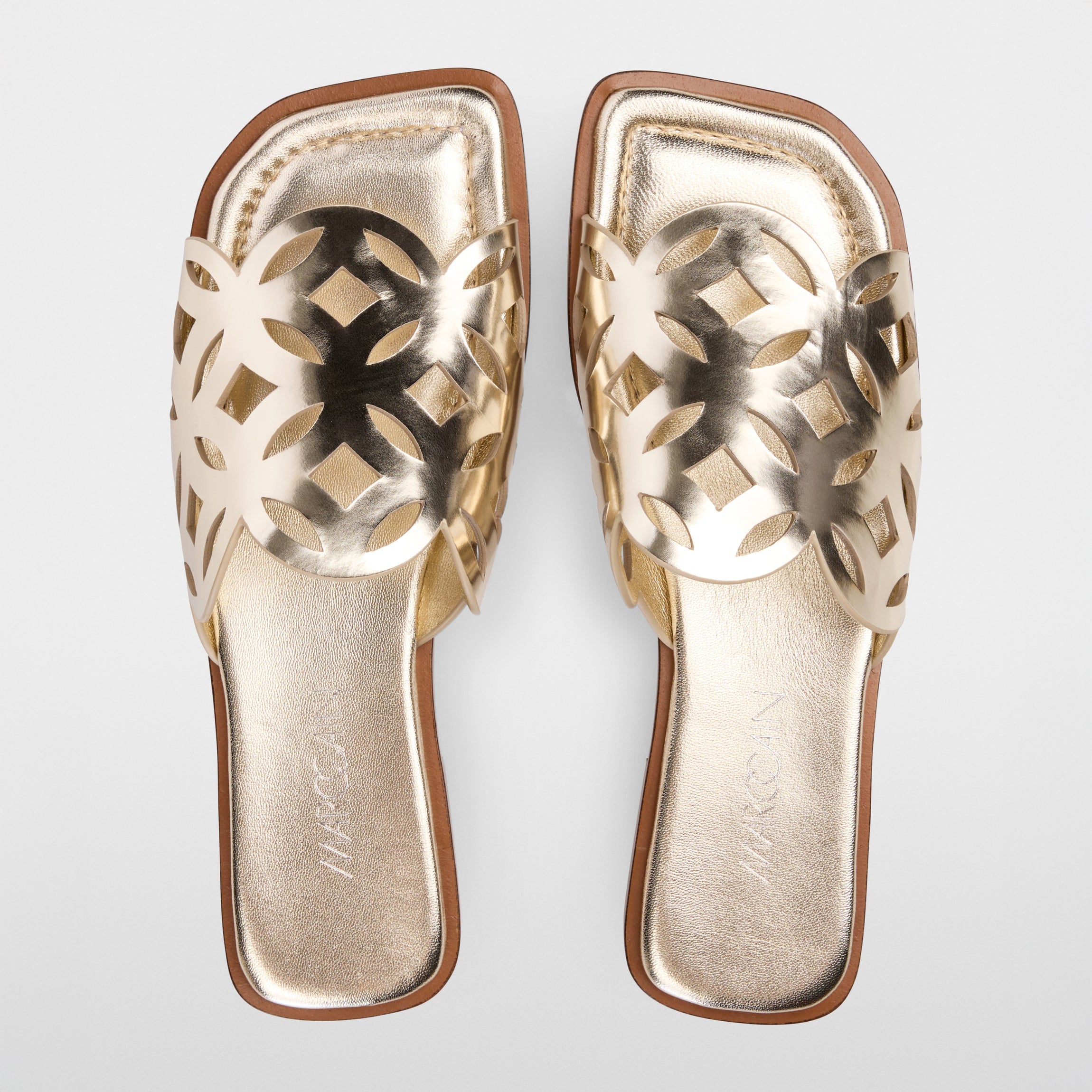 Cut Out Leather Slider - Pure Copper