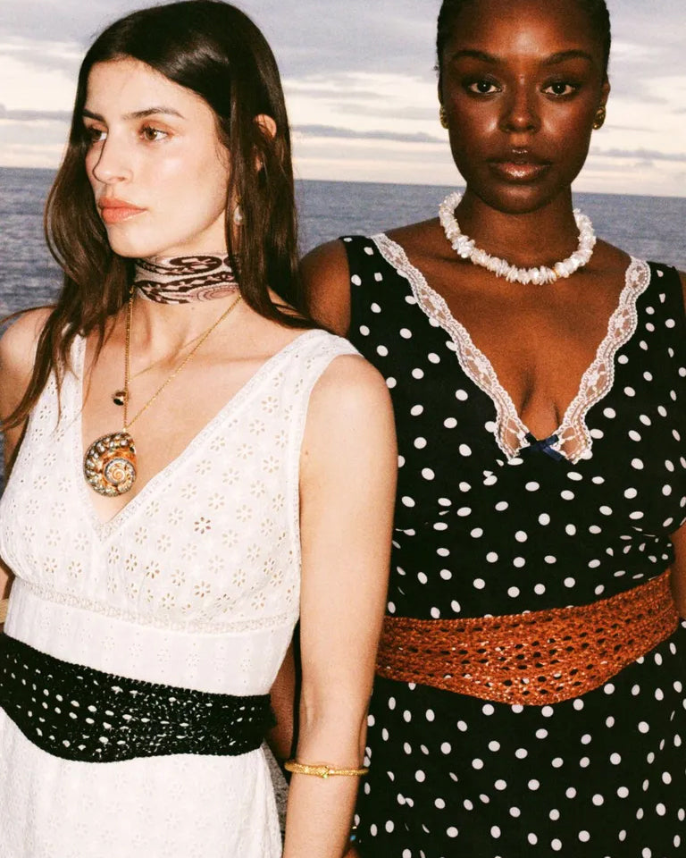 Roxella Woven Leather Belt - Tan