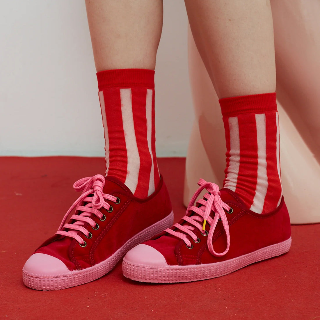 Stripe Sock - Red