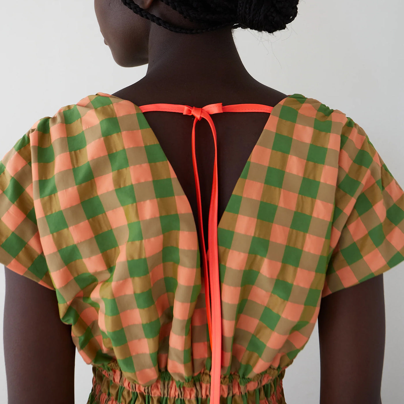 Carilla Check Dress - Coral
