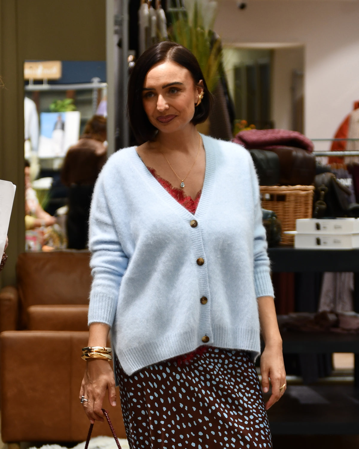 Raccoon Cardigan - Sky Blue
