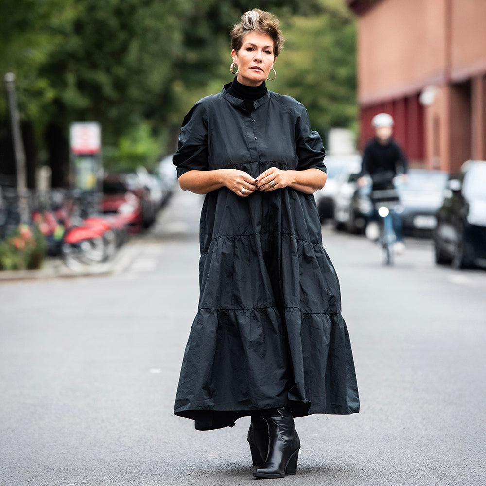 Taffeta Dress - Black