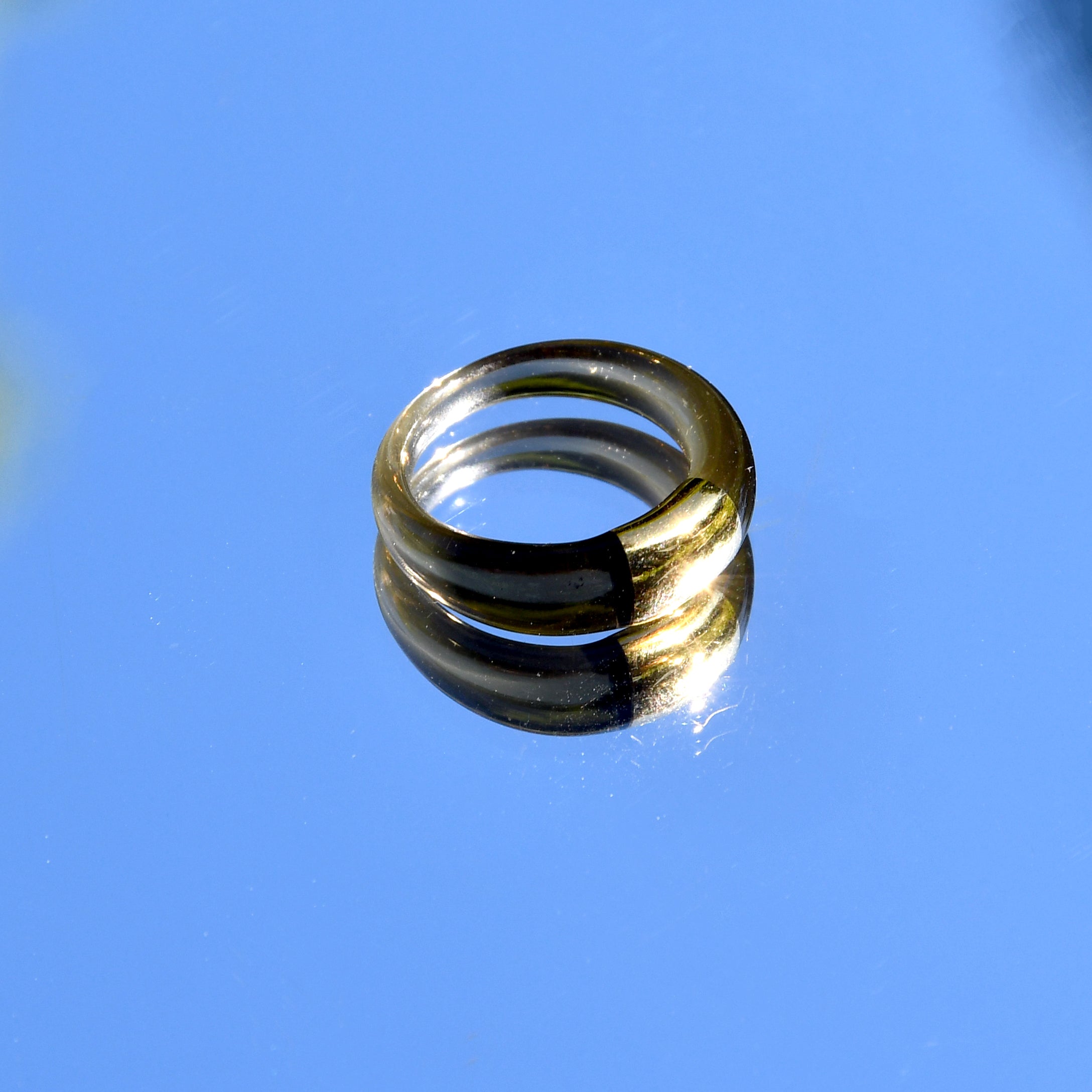 Resin Signet Ring - Deep Smoky