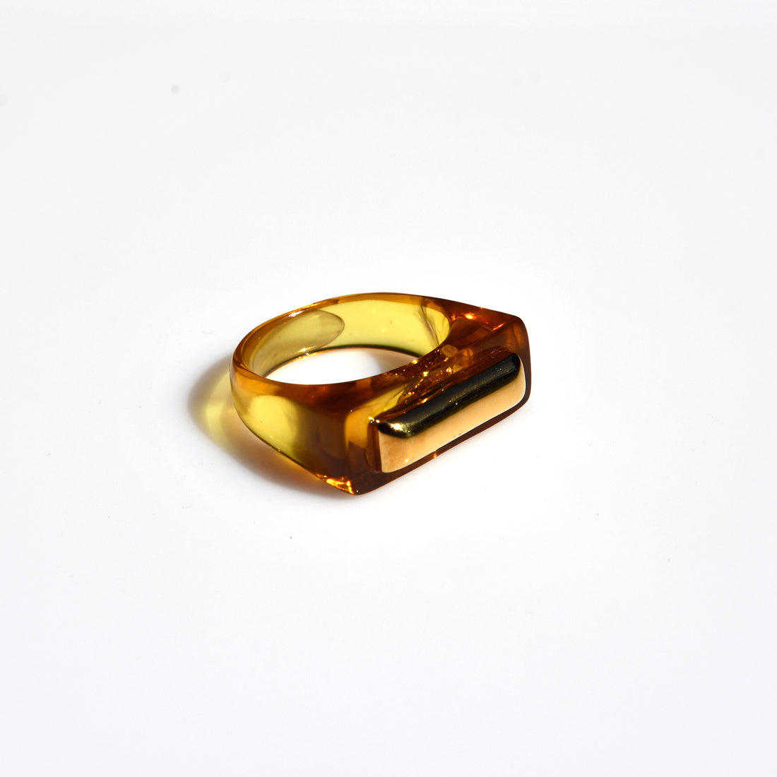 Resin Bar Ring - Tortoise Shell