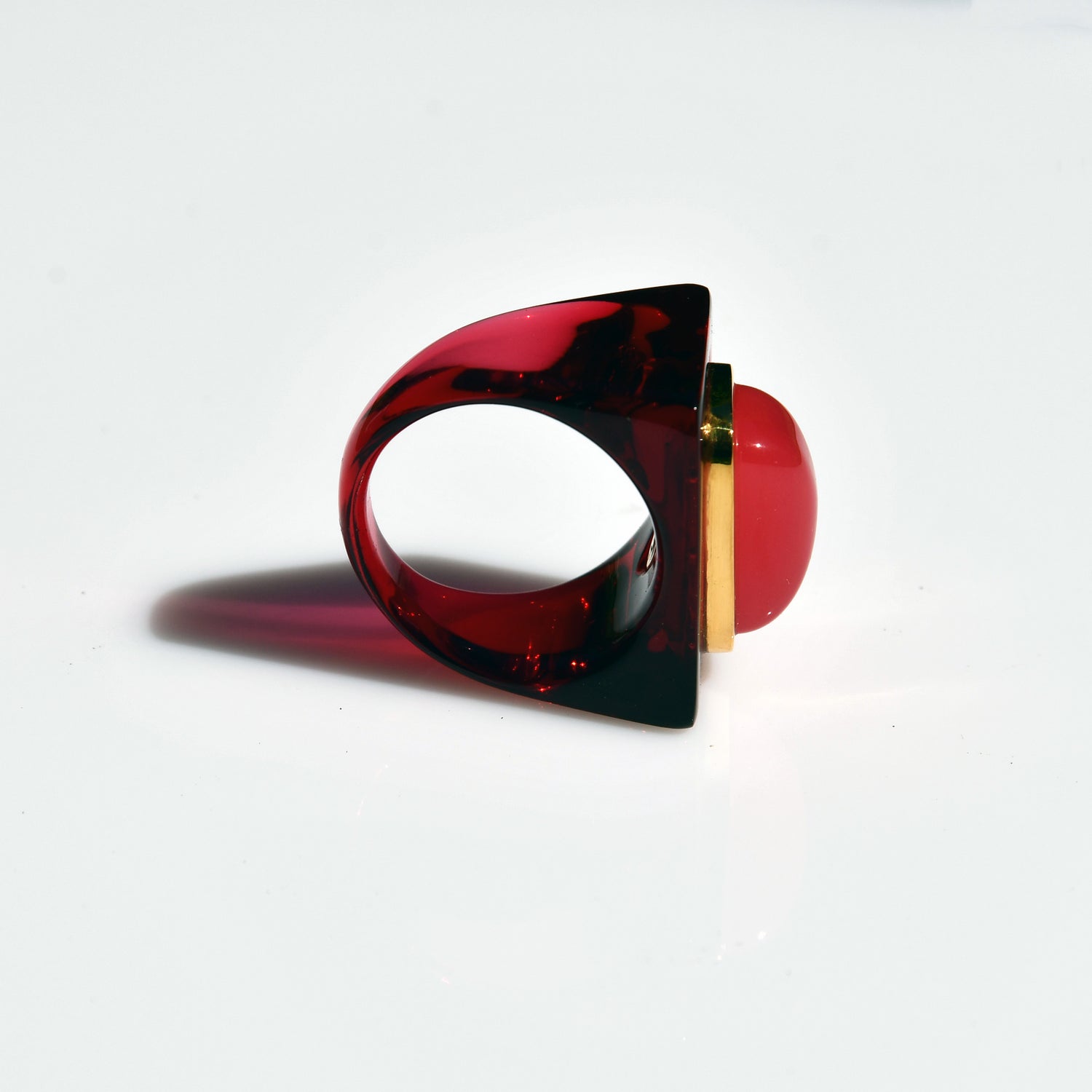 Medium Resin Winery Ring - Spicy Raspberry