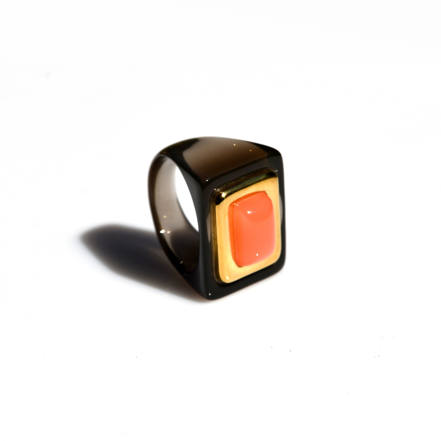 Medium Resin Deep Smoky Ring - Frosty Lobster