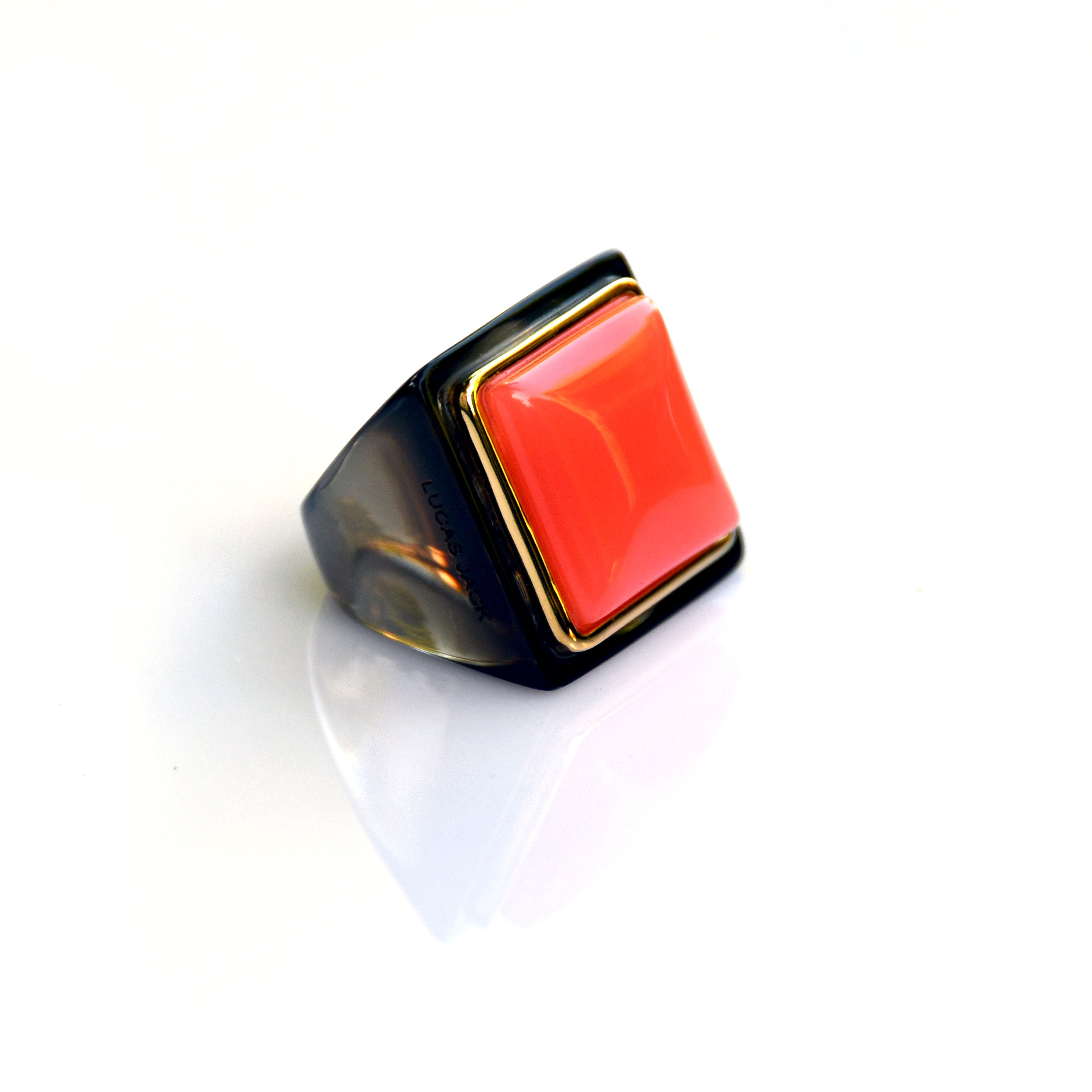 Large Square Ring - Deep Smoky - Frosty Lobster