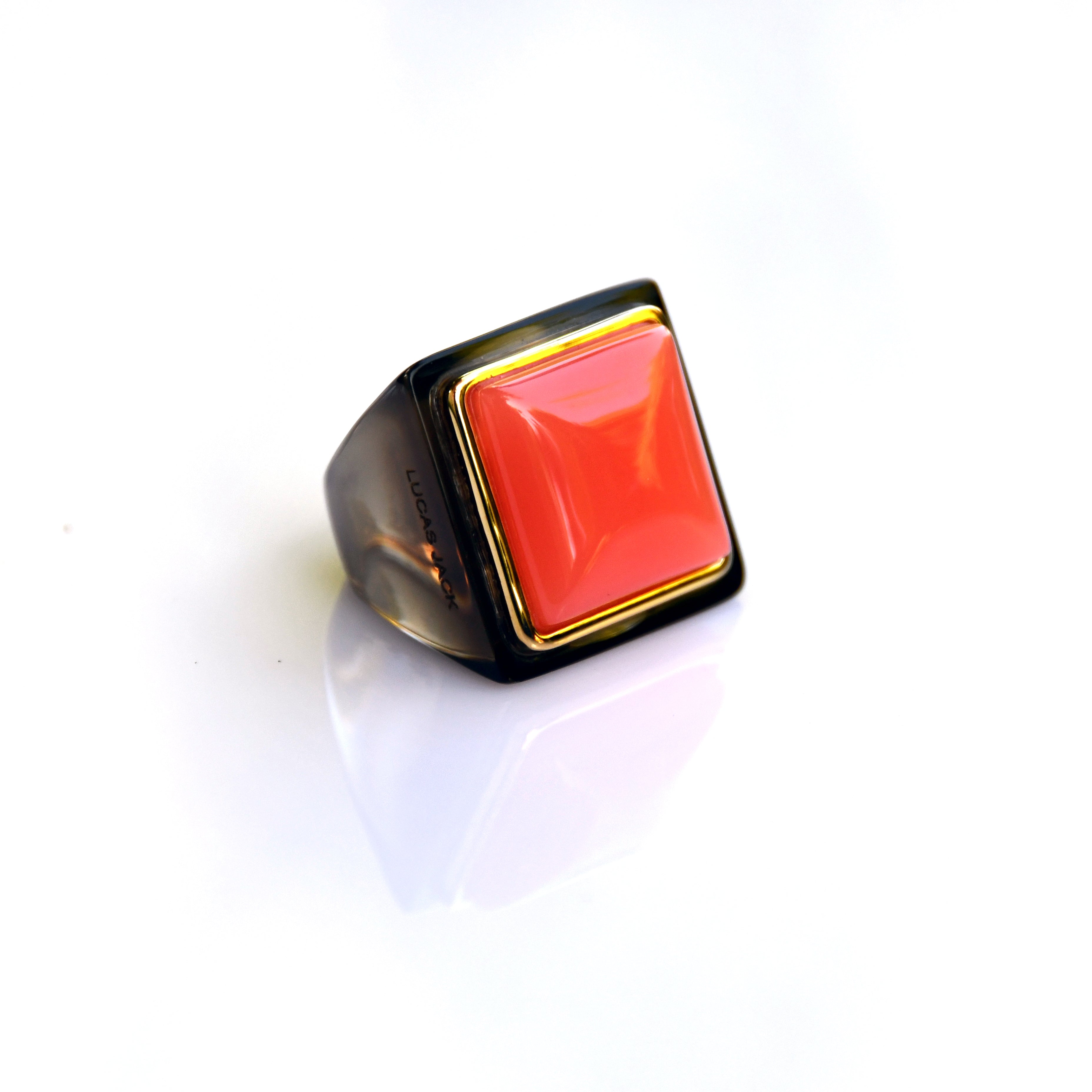 Large Square Ring - Deep Smoky - Frosty Lobster
