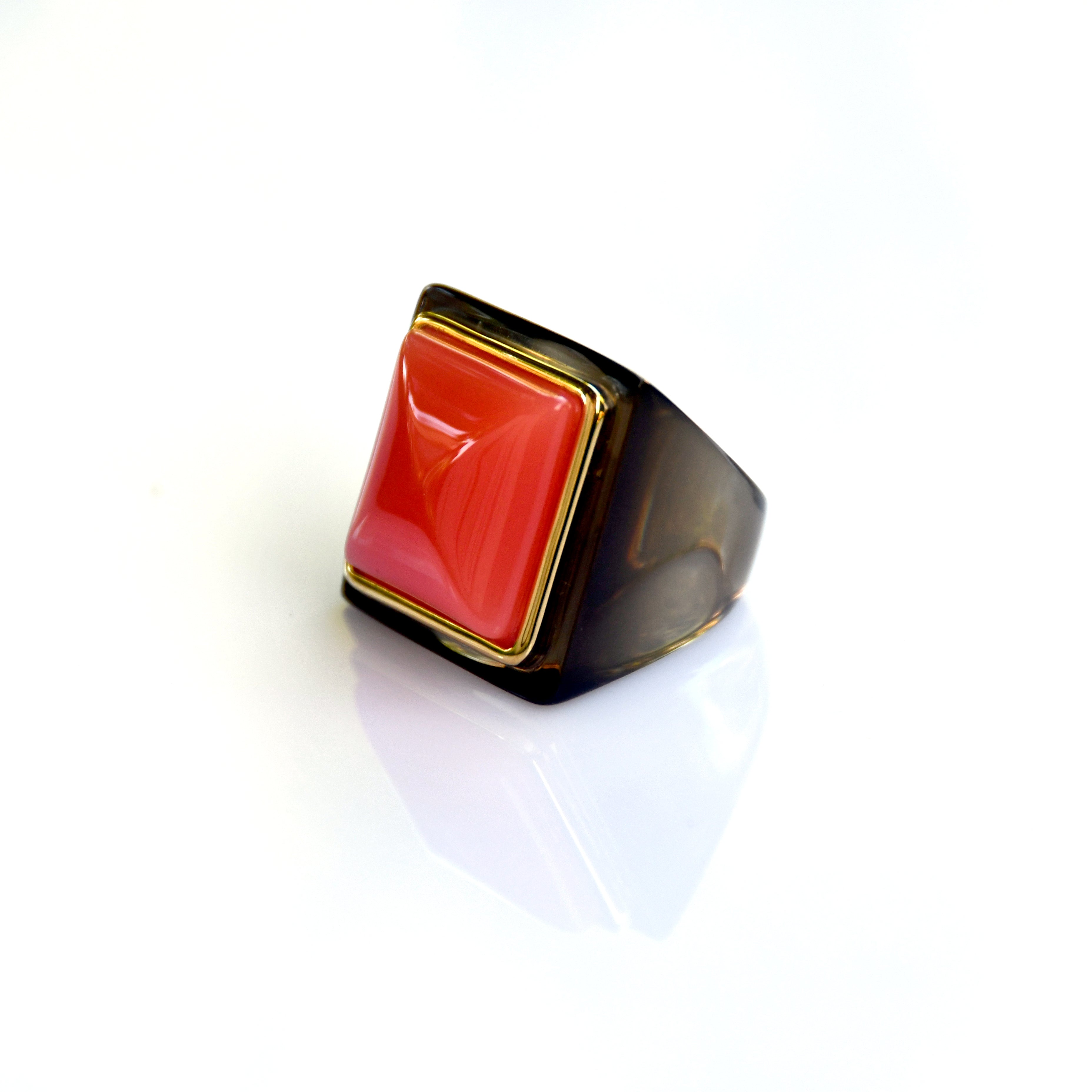 Large Square Ring - Deep Smoky - Frosty Lobster