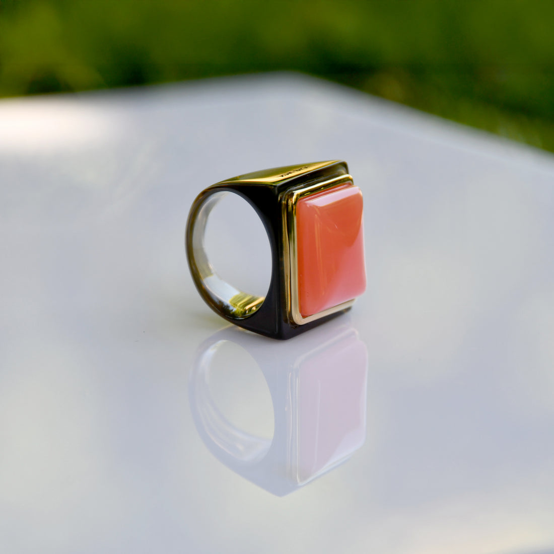 Large Square Ring - Deep Smoky - Frosty Lobster