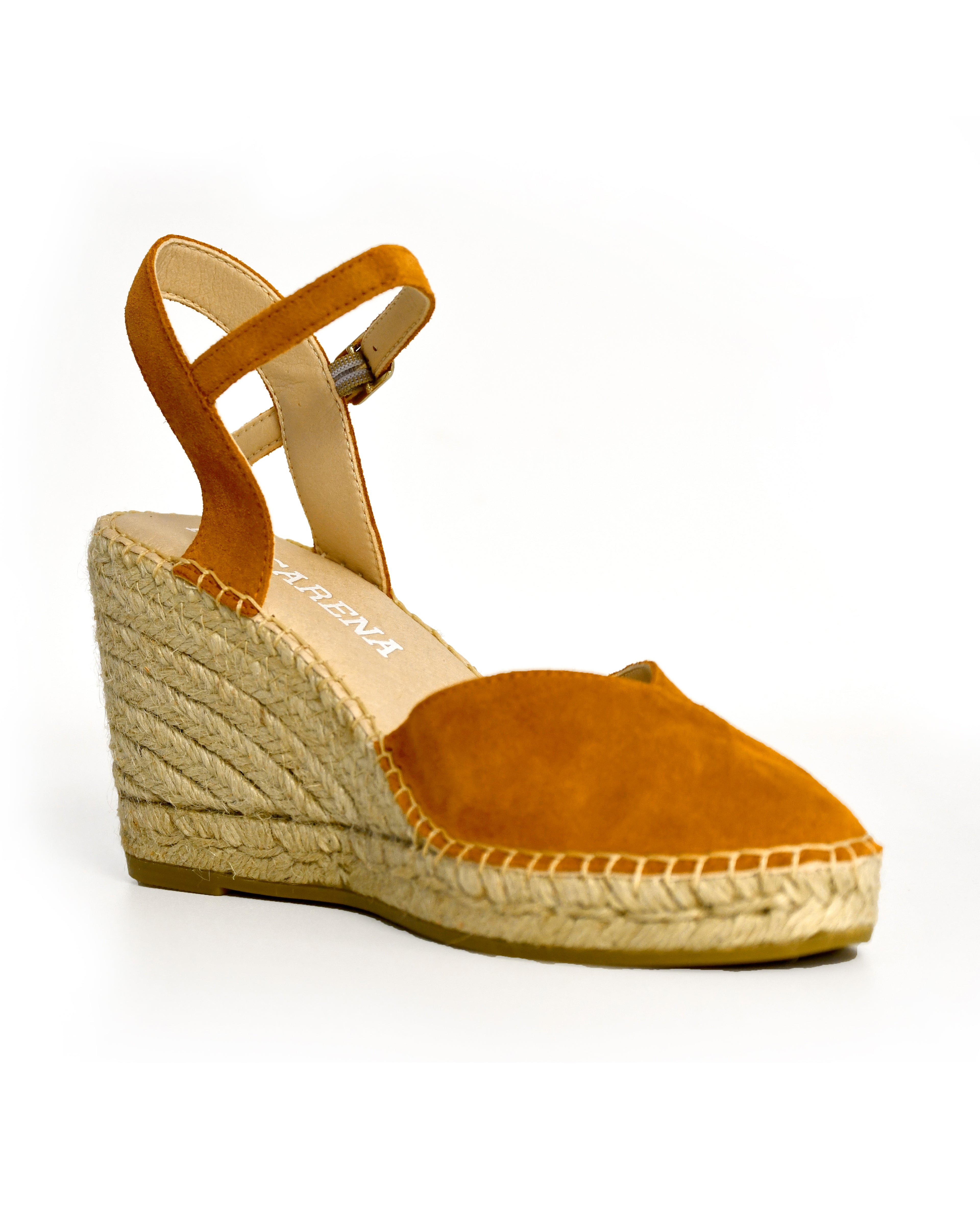 Buckle Espadrille With V Shape - Orange