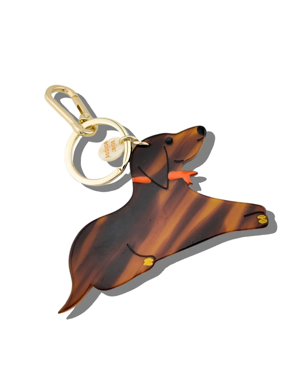 Dachshund Keyring - Brown