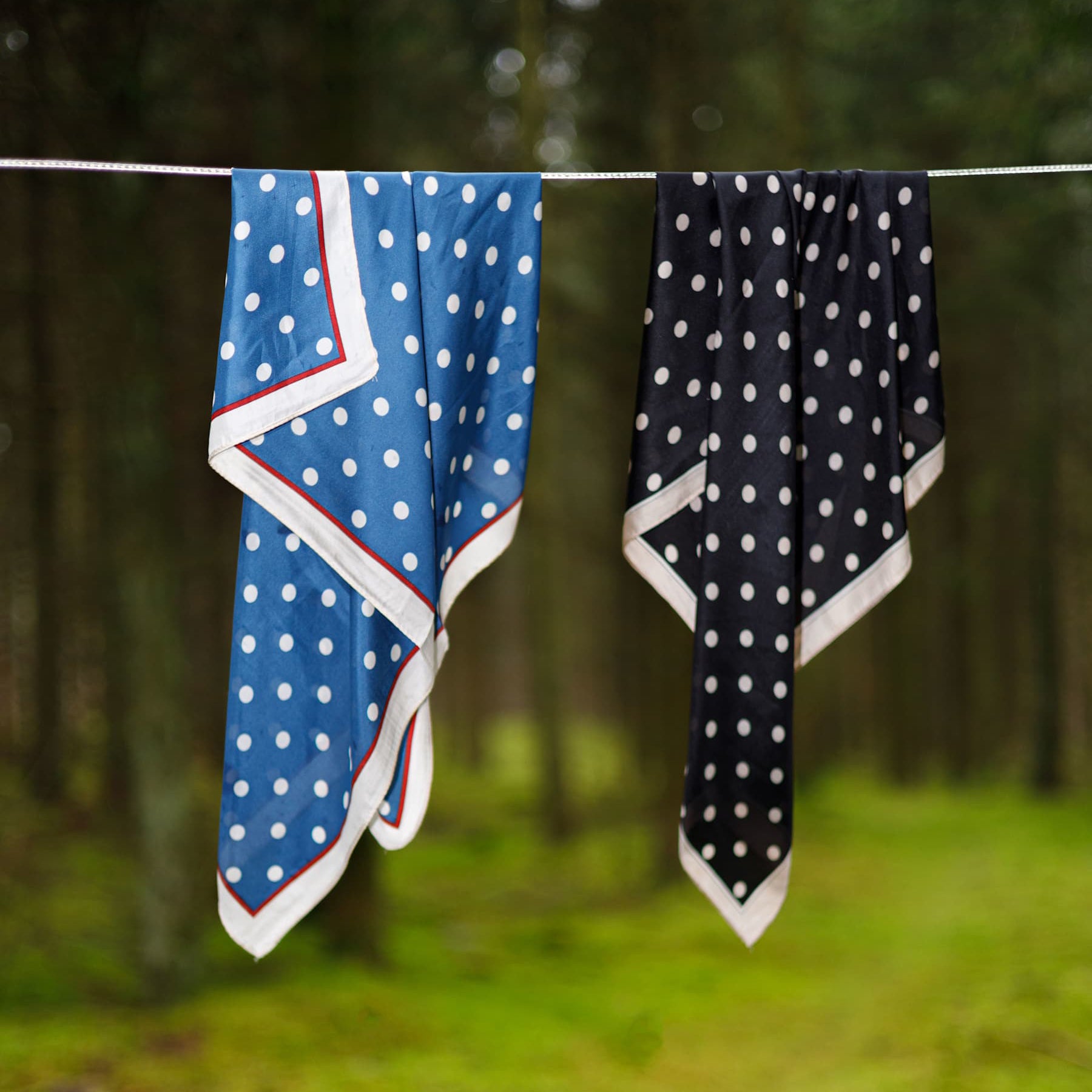 Dani Mini Scarves - Blue Dot