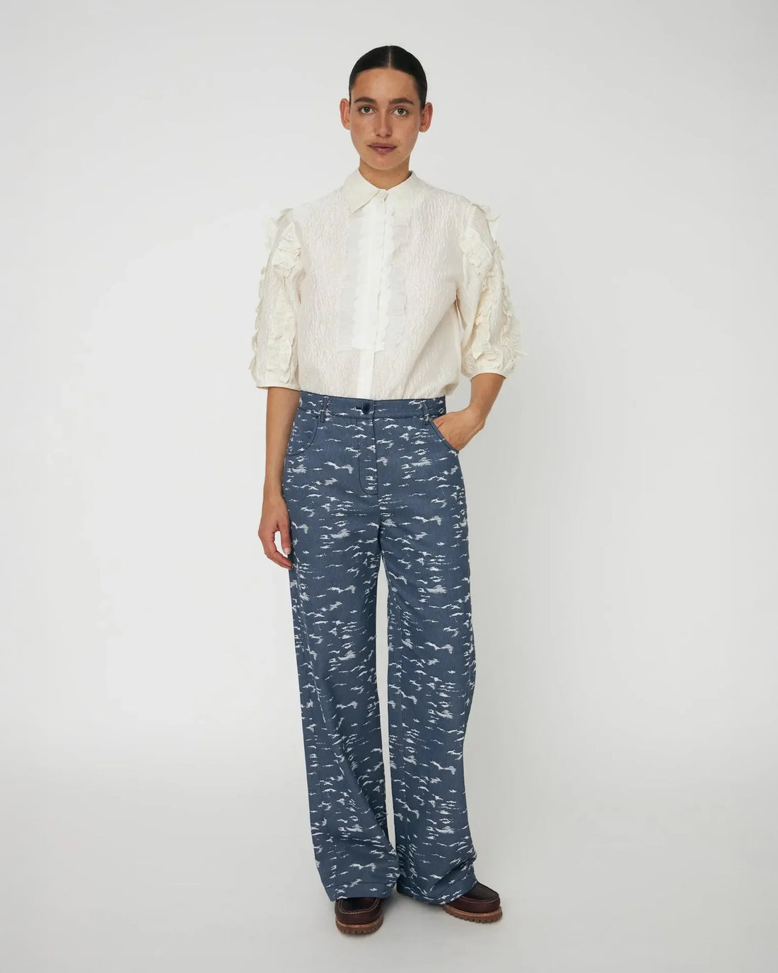 Delicate Frill Shirt - Ivory