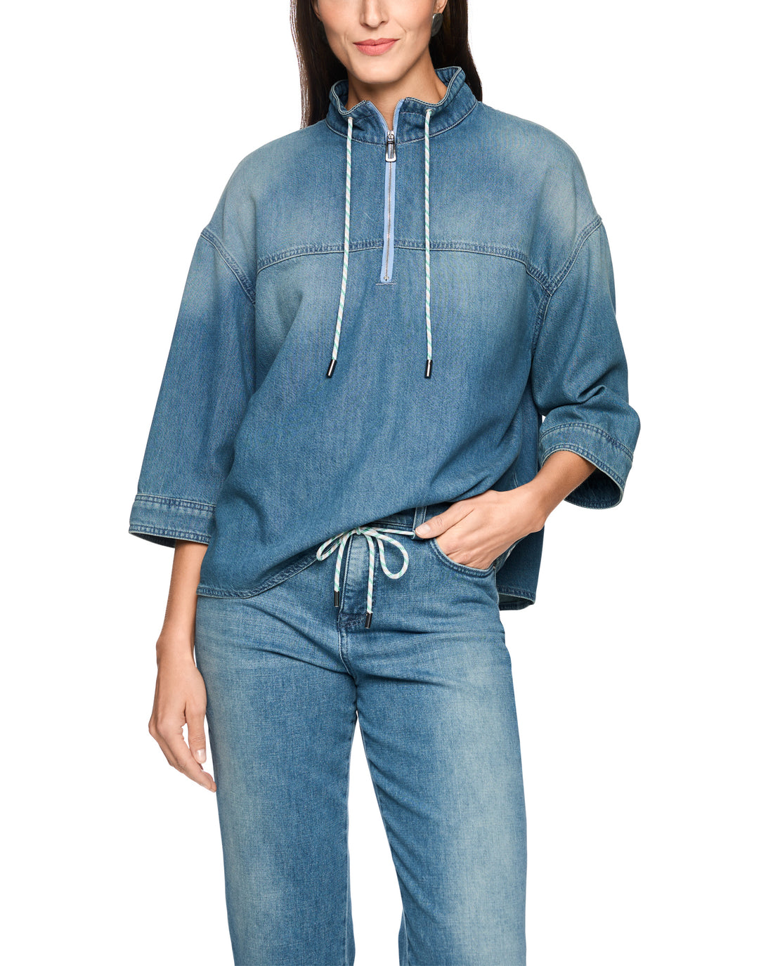 Denim Zip Top - Denim