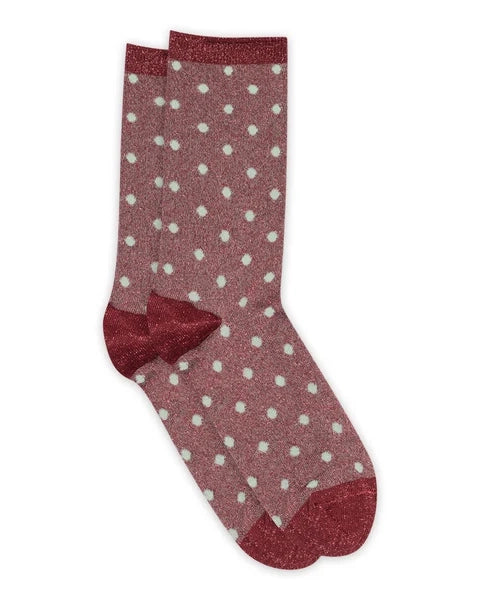 Donna Glitter Socks - Rose Taupe
