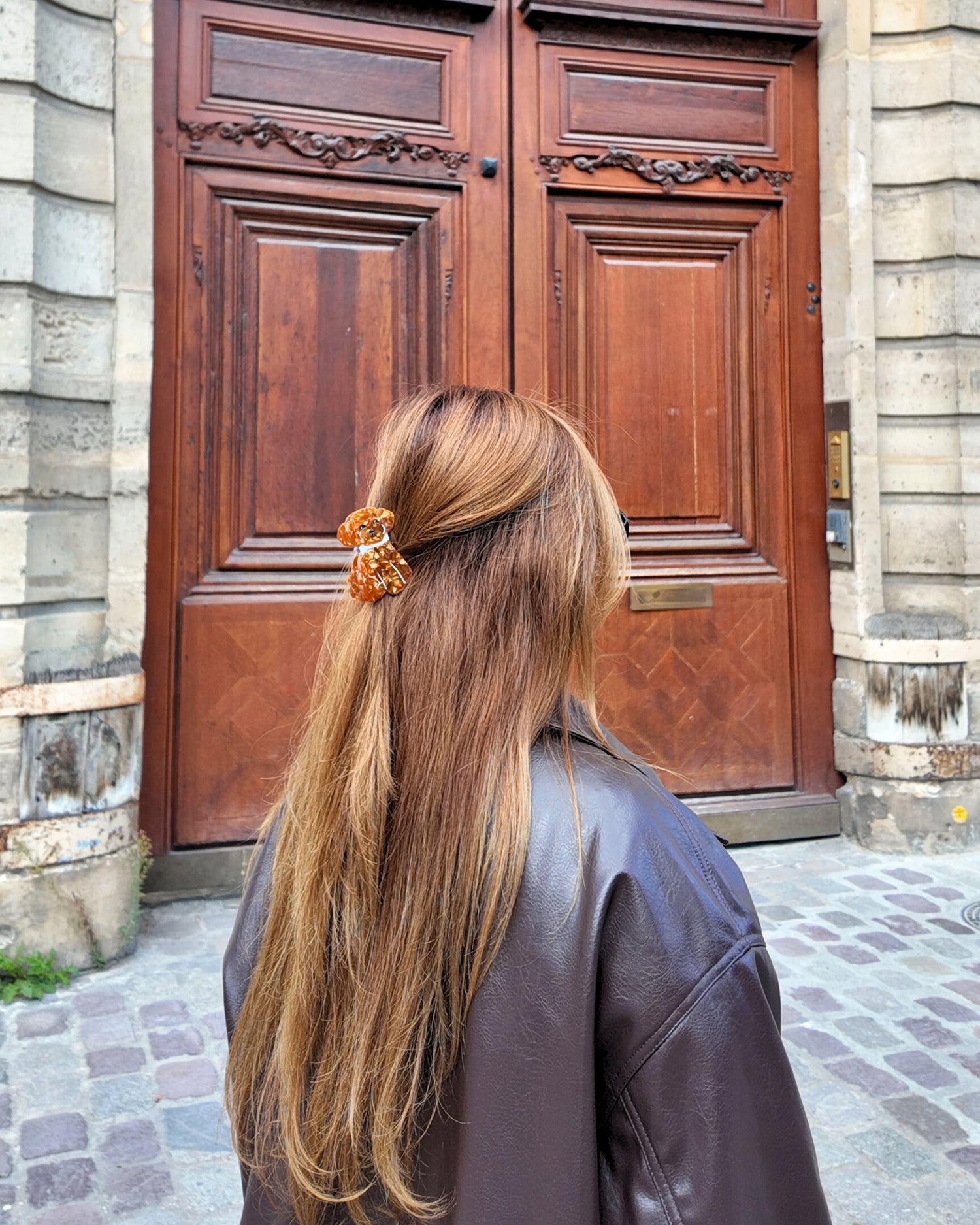 Doodle Puppy Hair Clip - Brown