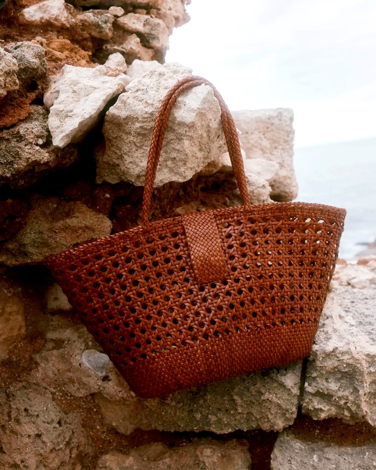 Rixo x Dragon Diffusion Lucine Leather Bag - Tan