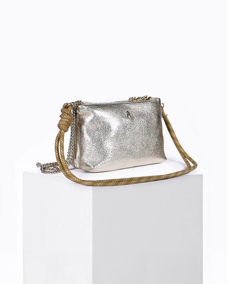 Duo Bubble Leather Bag - Gold