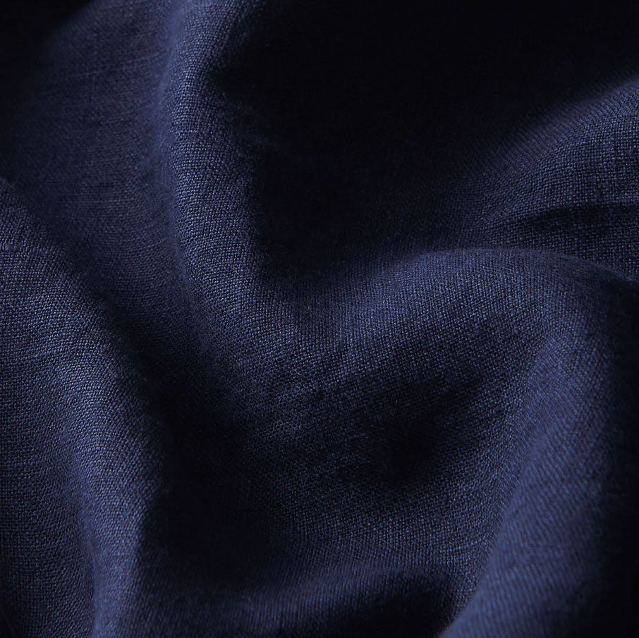 Eleuthera Plain Linen Trousers - Navy Blue