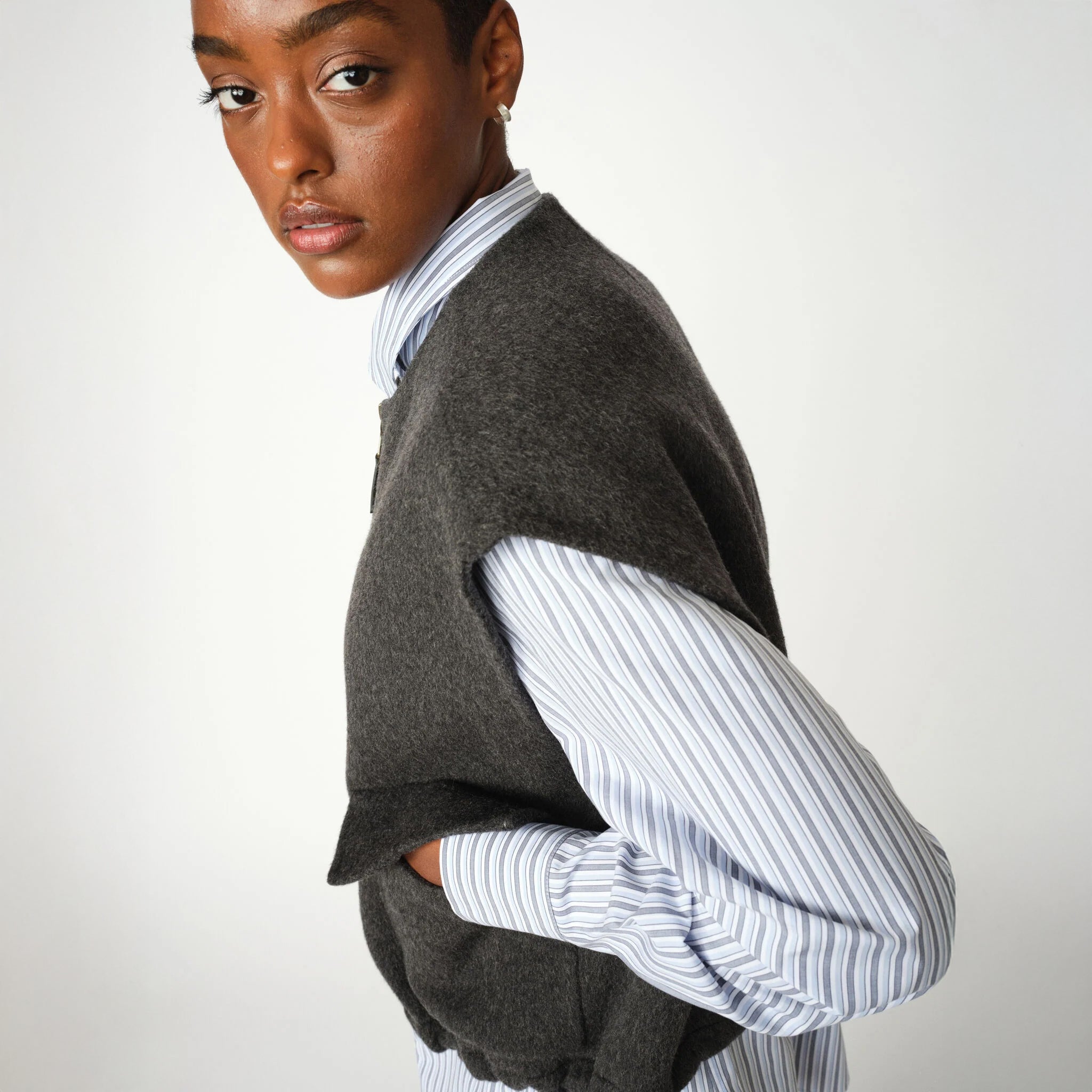 Elise Loisa Wool Vest - Phantom