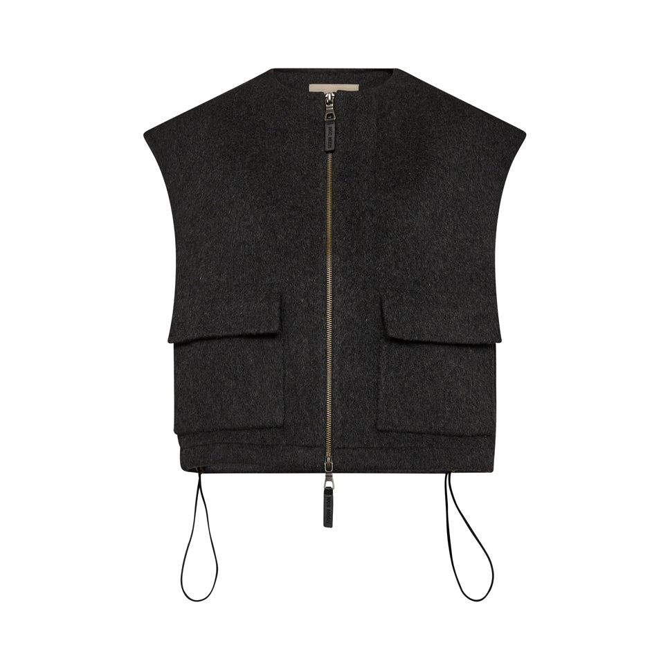 Elise Loisa Wool Vest - Phantom