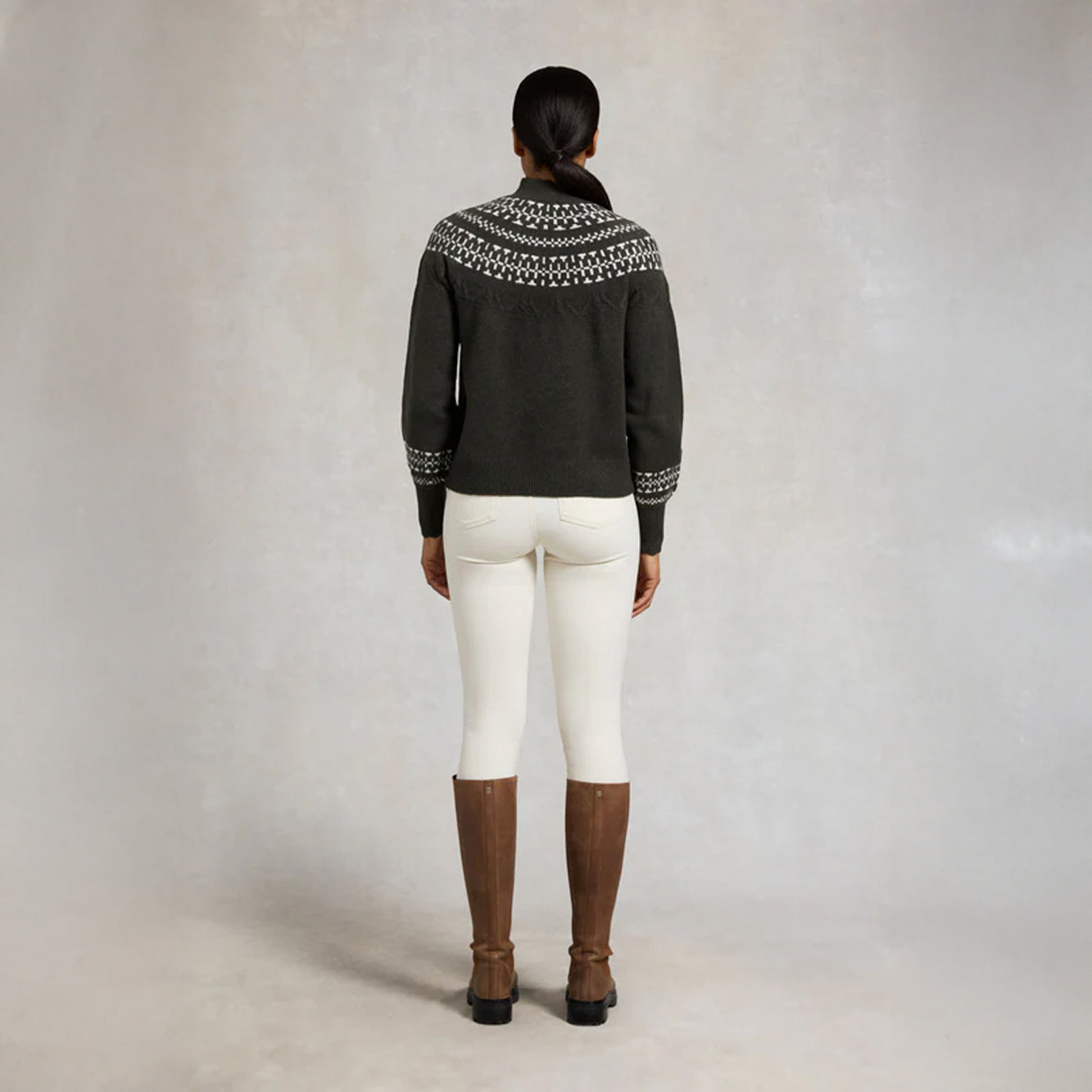 Elodie Roll Neck Knit - Forest Green