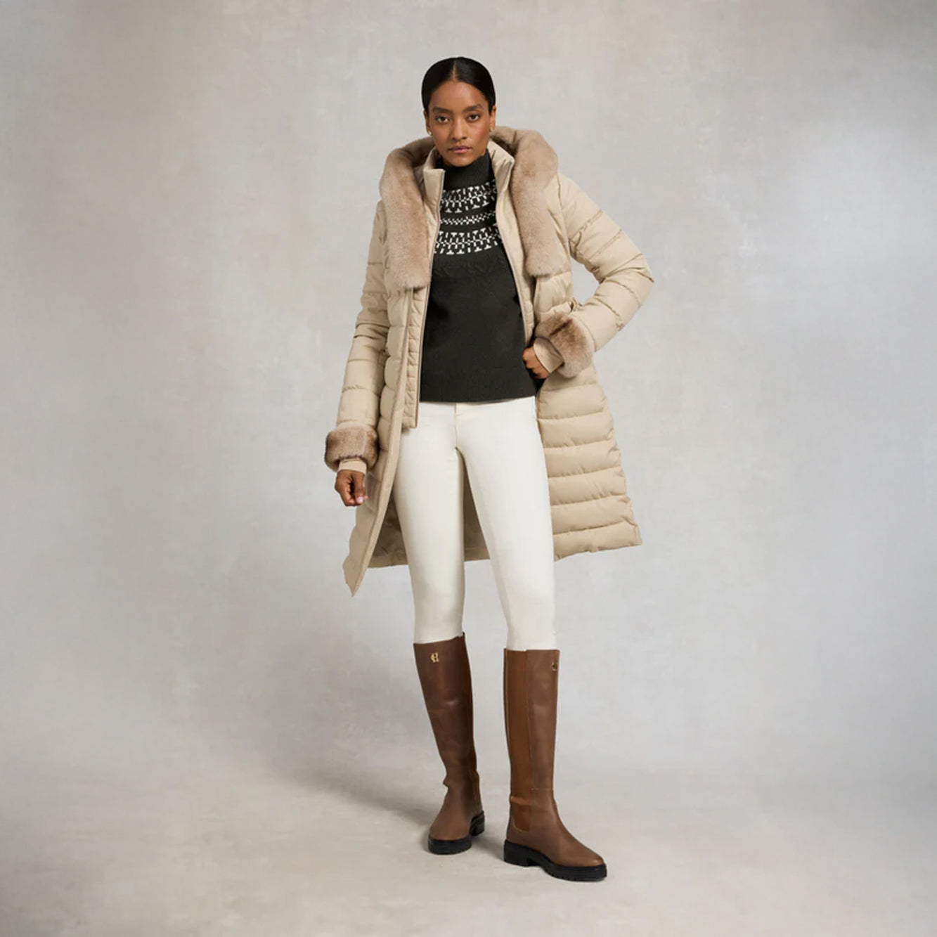 Elodie Roll Neck Knit - Forest Green