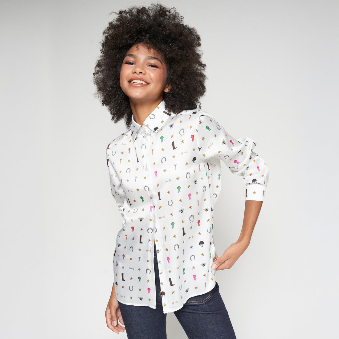 Equestrian Badge Shirt - White