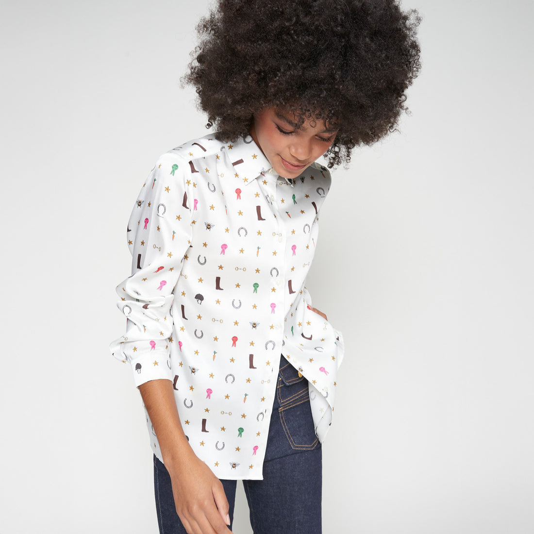 Equestrian Badge Shirt - White