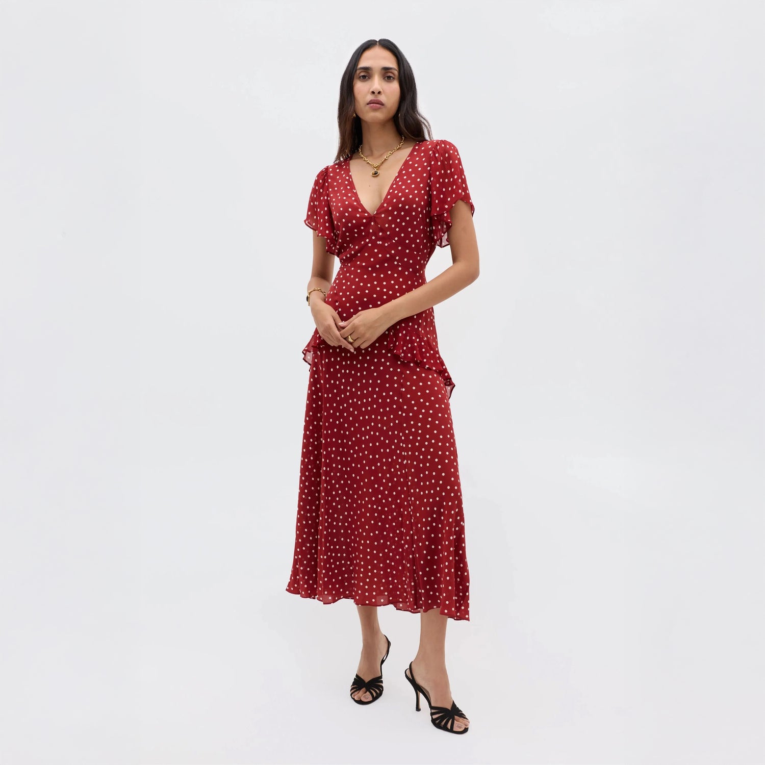 Evie Dress - Layla Dot Red