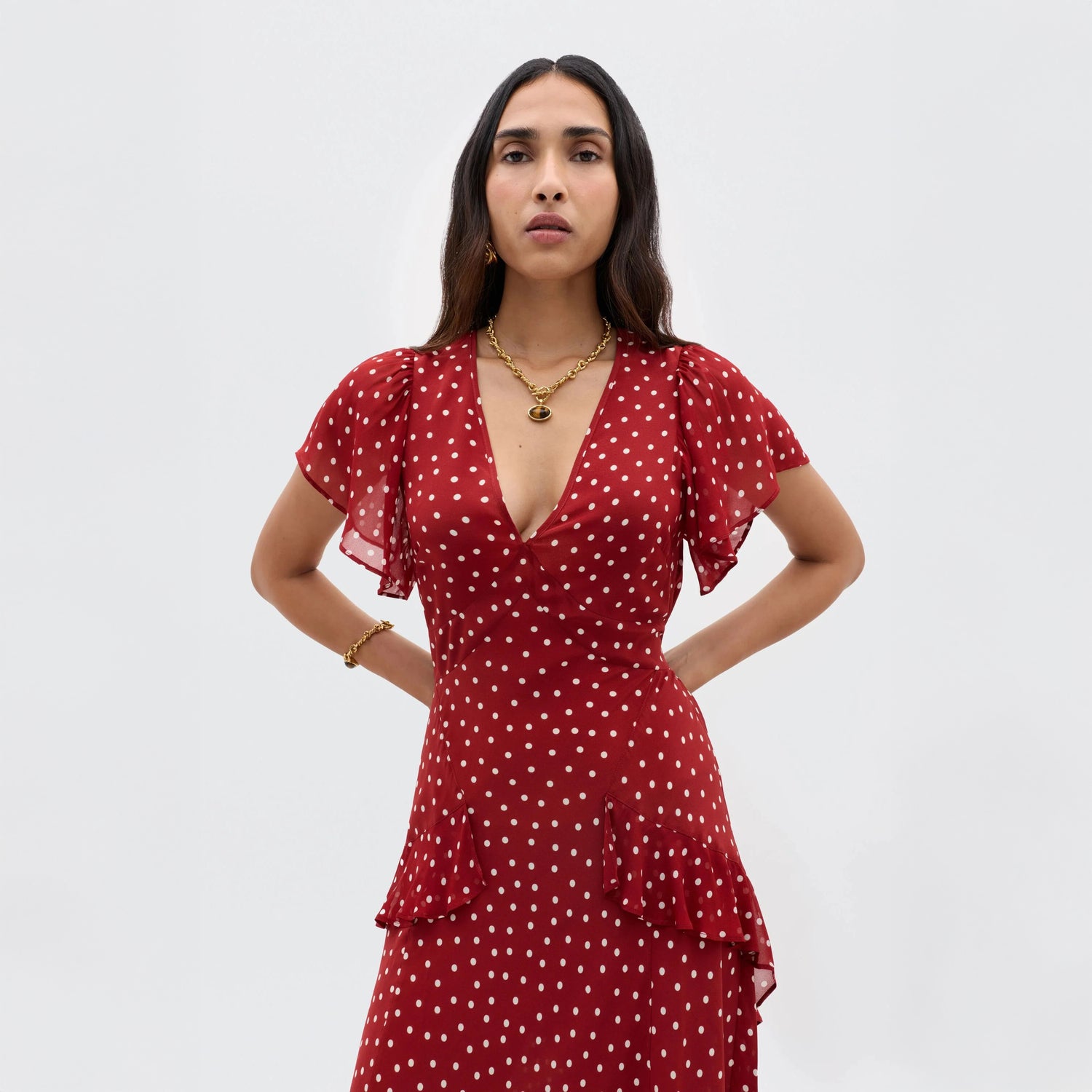 Evie Dress - Layla Dot Red