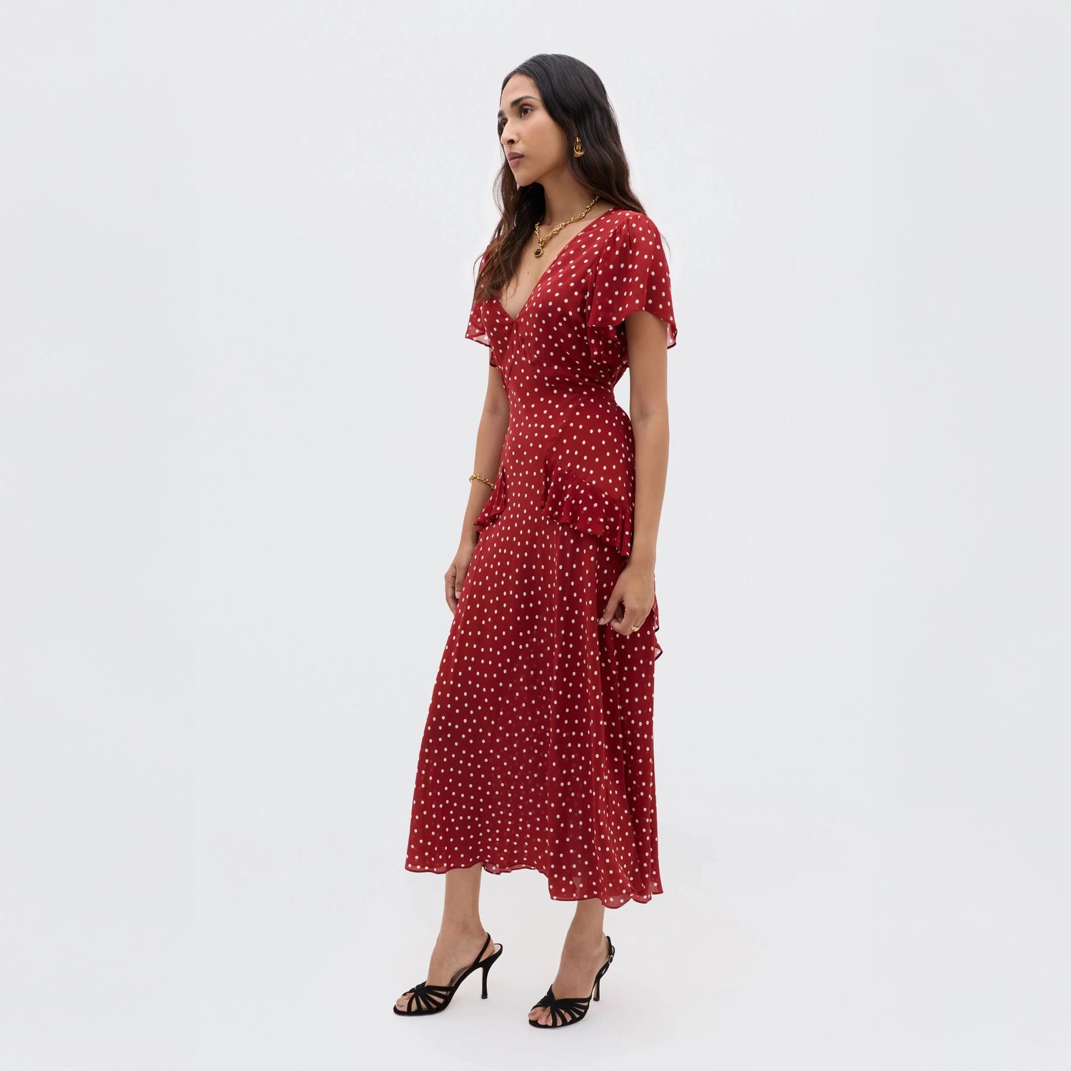 Evie Dress - Layla Dot Red