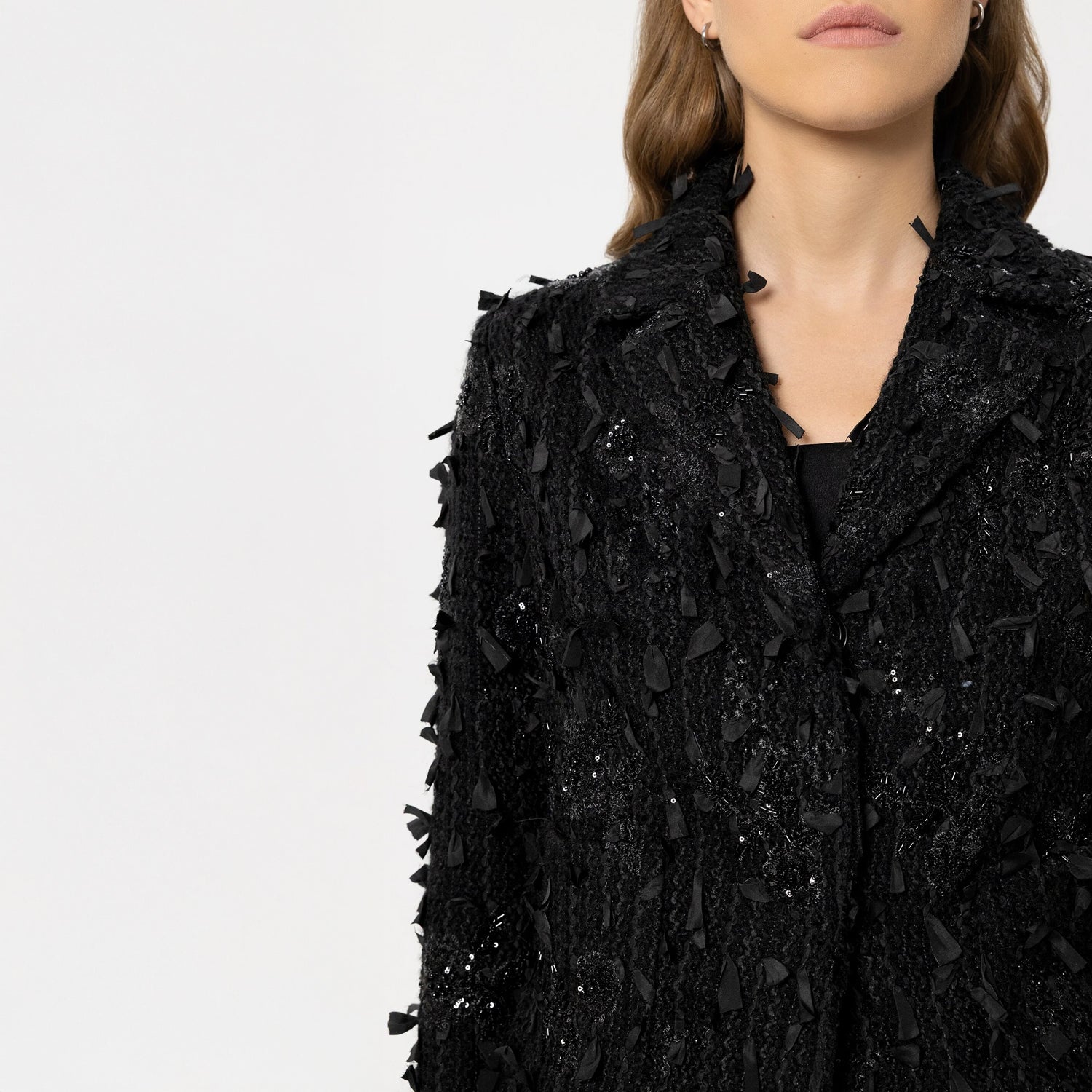 Eyelash Sequin Tweed Jacket - Luxury Tweed