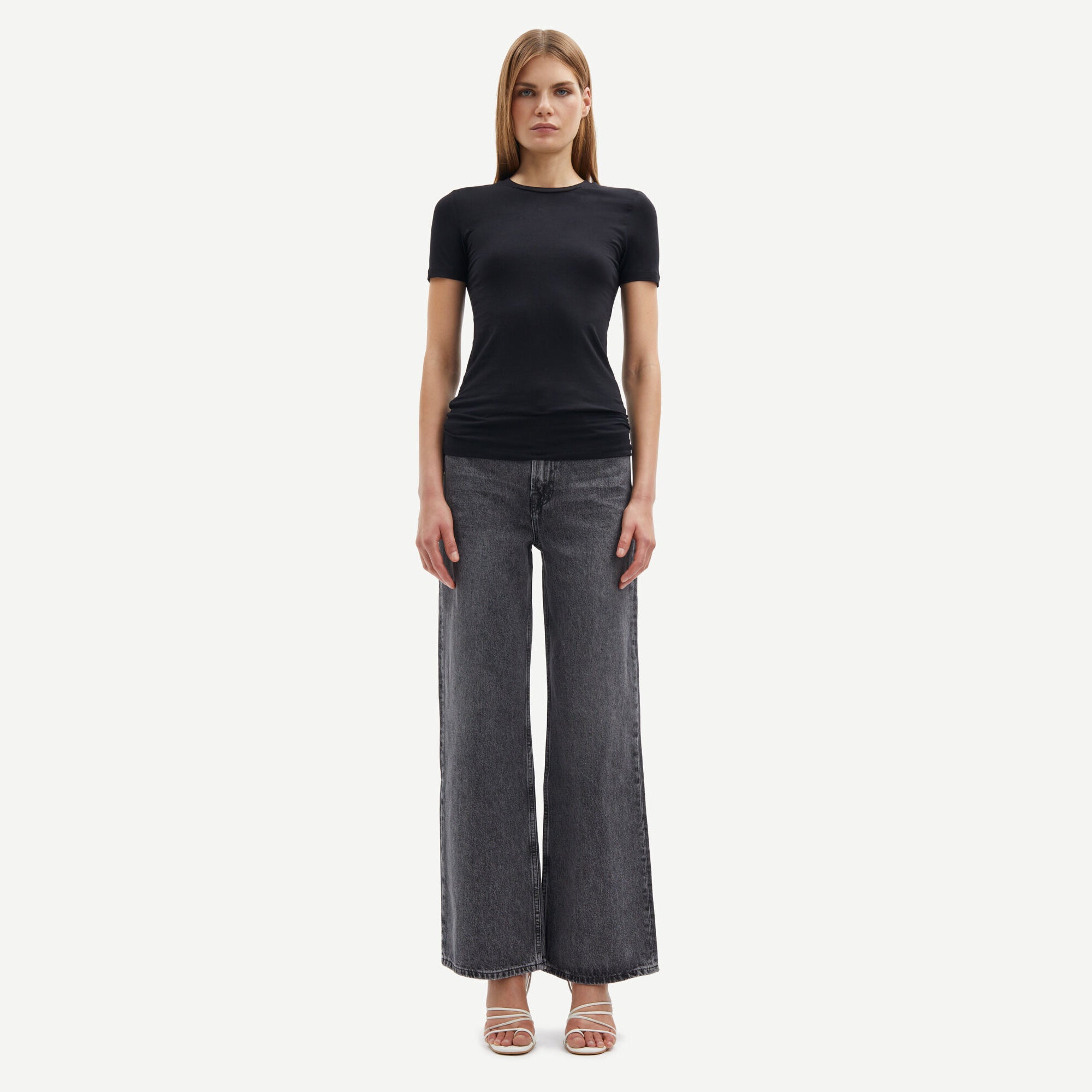 Ester Short Sleeve Fitted Tee - Black