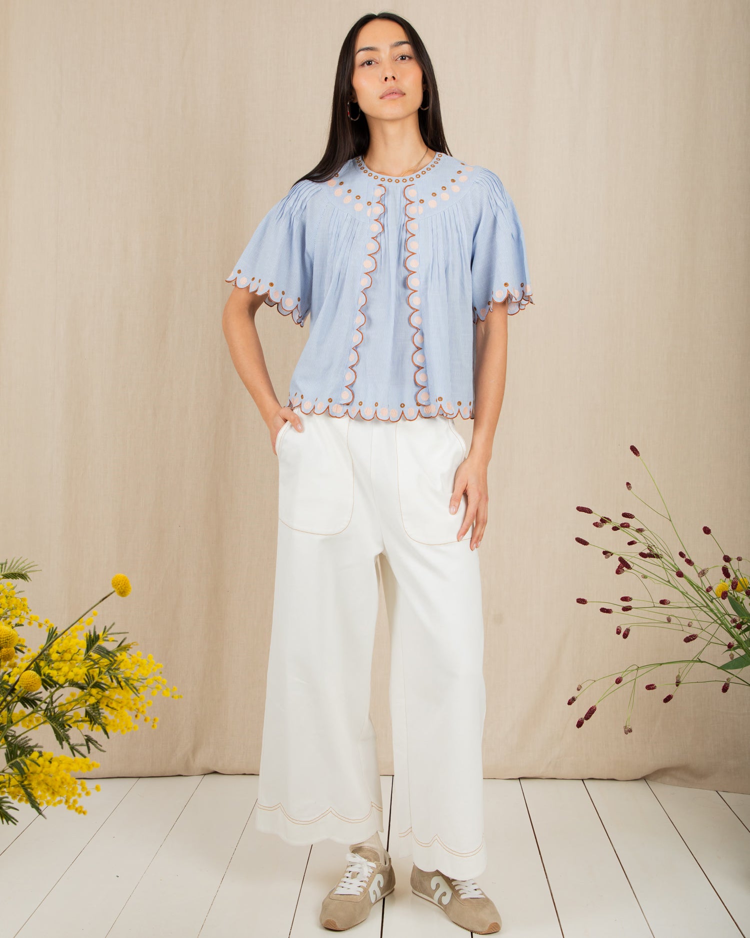 Flora Top - Blue