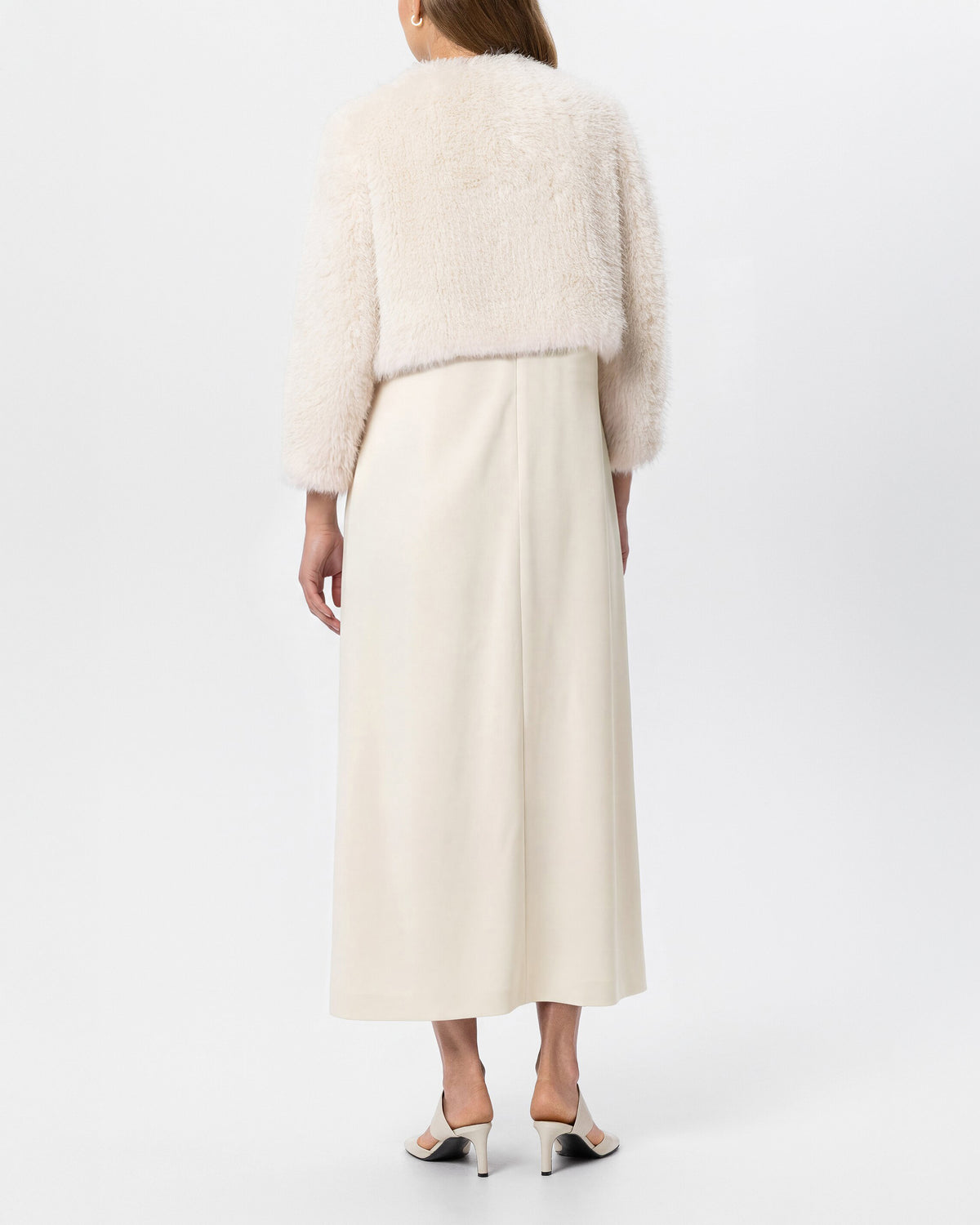 Faux Fur Jacket - Eggshell