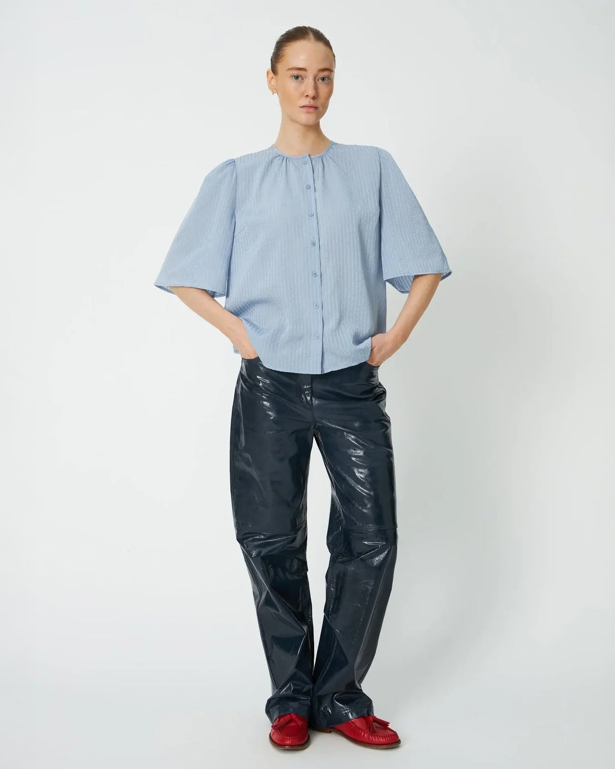 Frill Top - Dowe Blue
