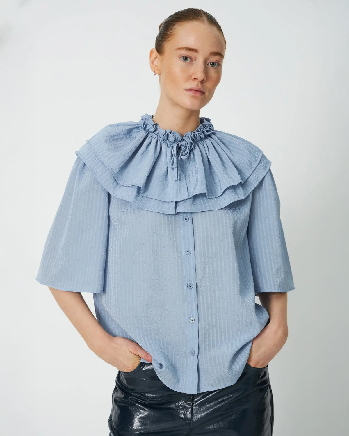 Frill Top - Dowe Blue