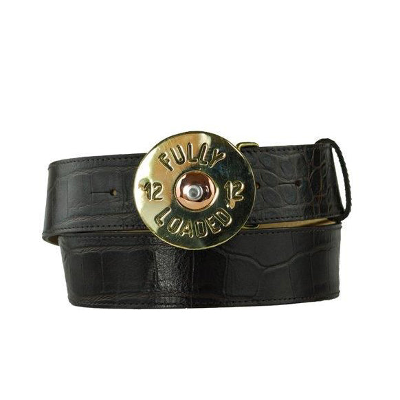 Gold Cartridge Buckle - Gold/Black