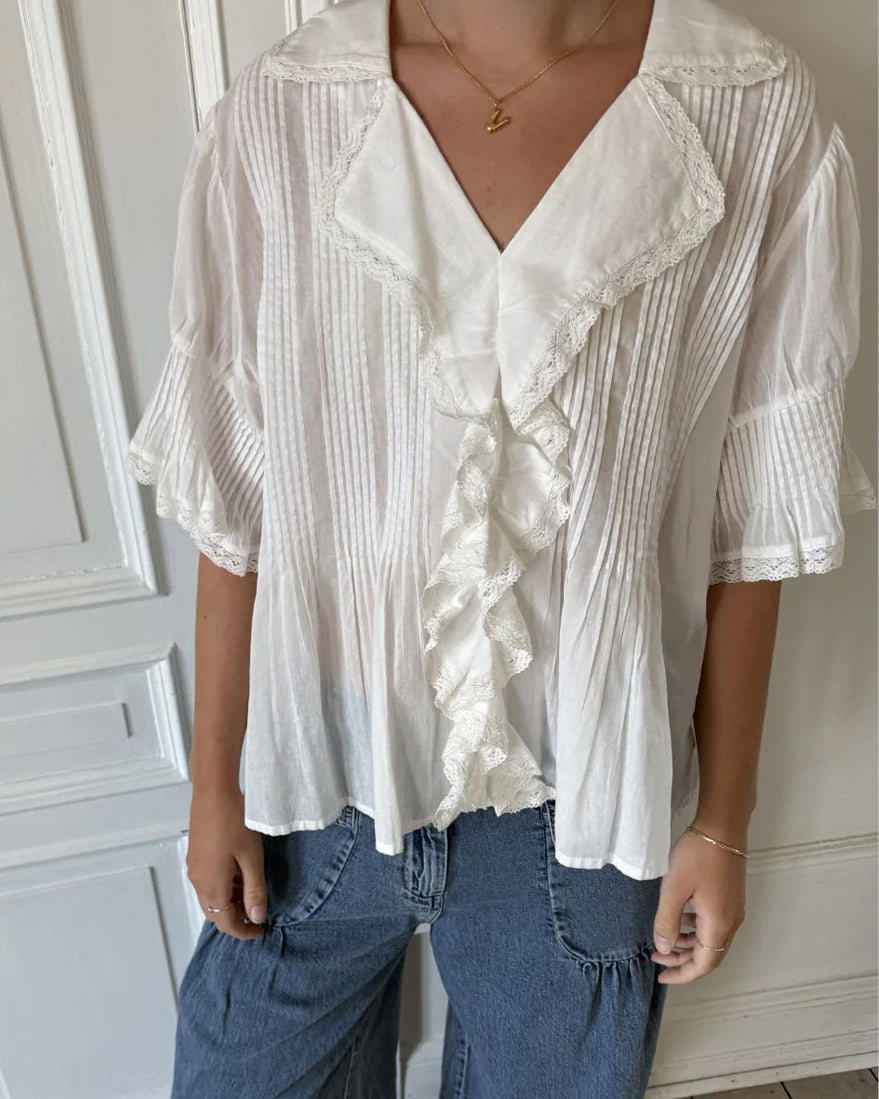 Gail Blouse - Chalk