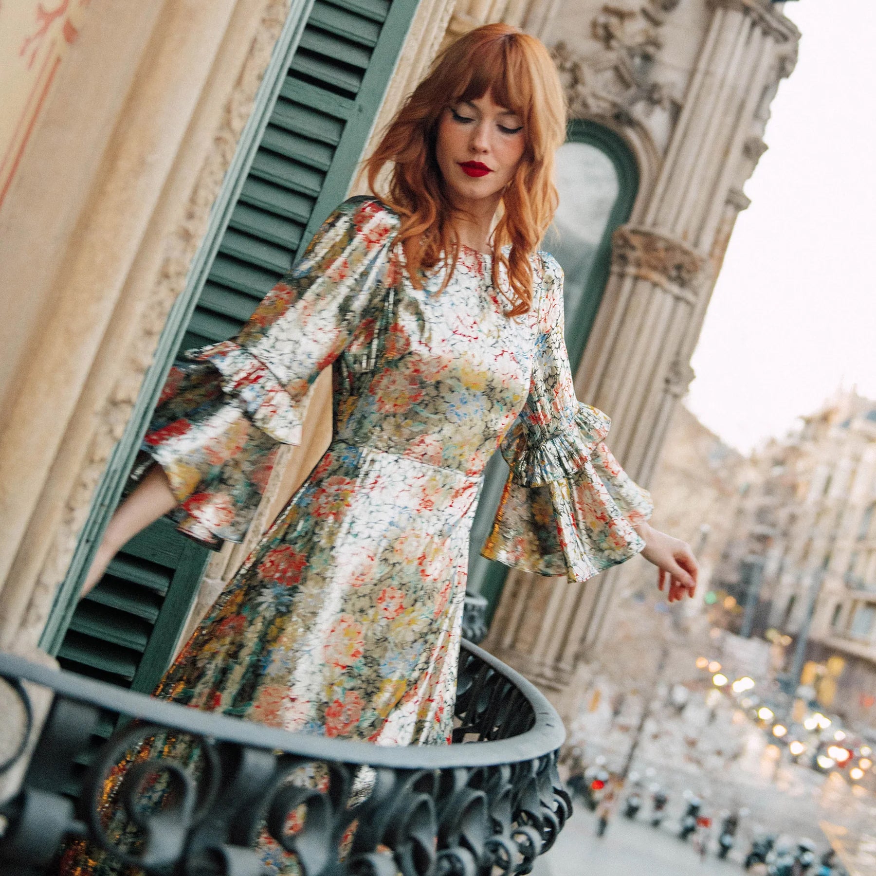 Ginger Foiled Maxi Dress - Gold