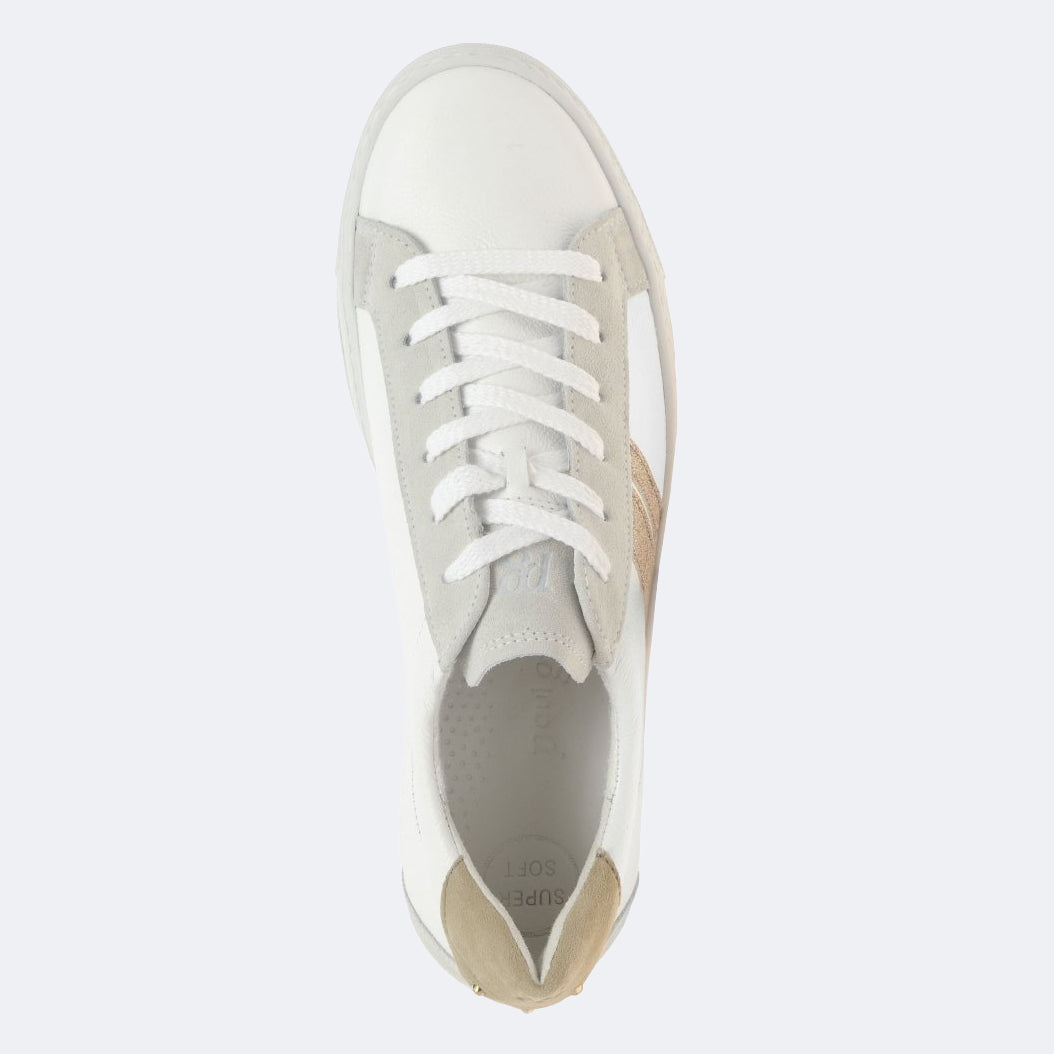 Glitter Trainer - White Gold