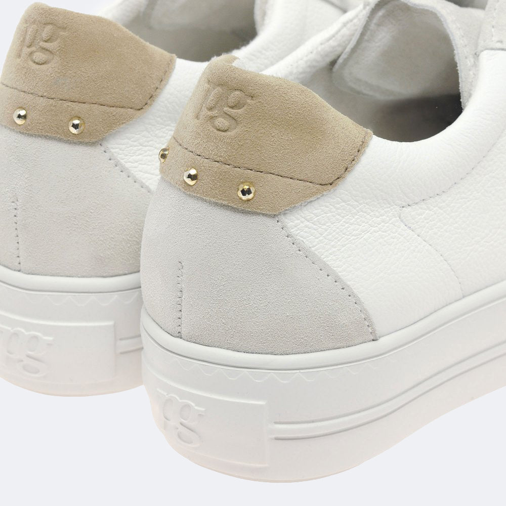 Glitter Trainer - White Gold