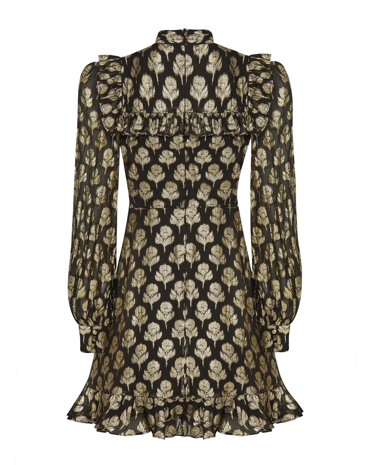 Gracie Short Dress - Black/Gold